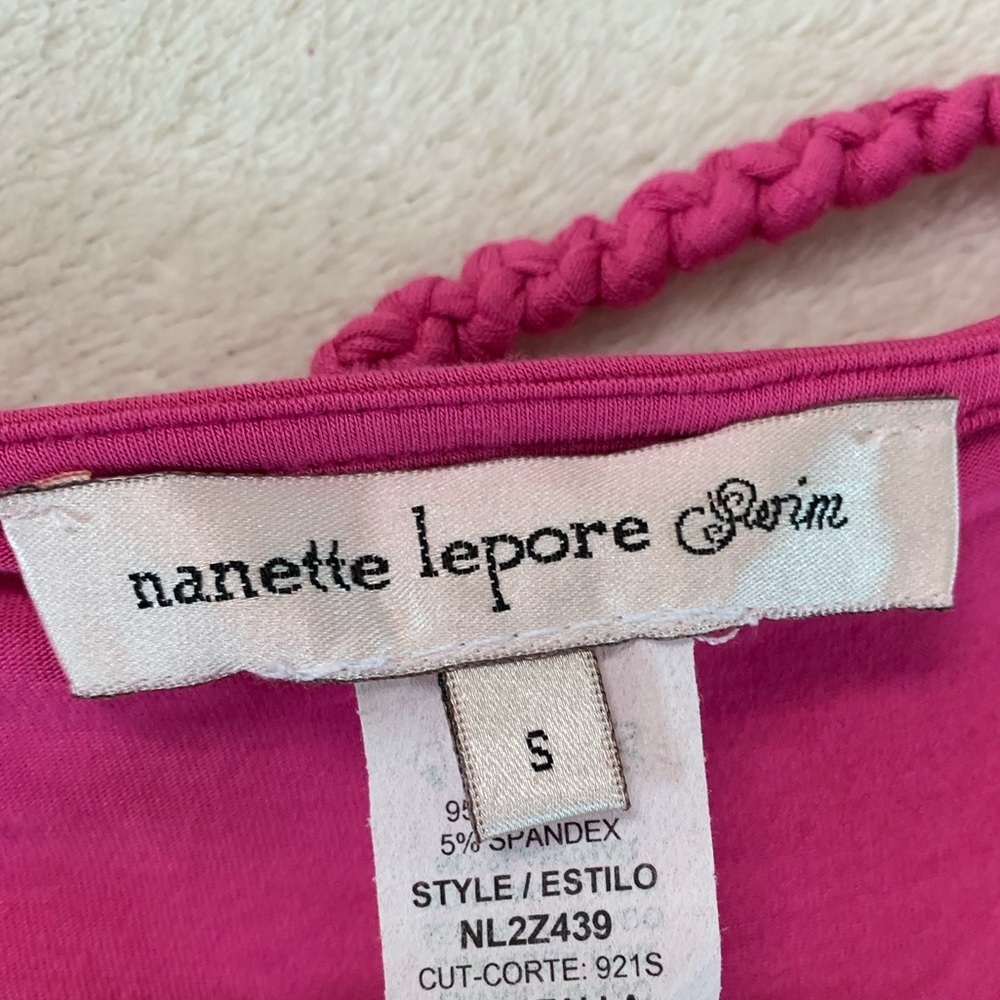 Nanette Lepore Macrame Pink Tunic Dress Size Small - Picture 9 of 17